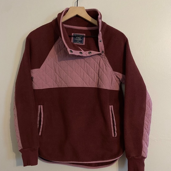 Abercrombie & Fitch Purple Colorblock Fleece SIZE XS - Picture 2 of 10